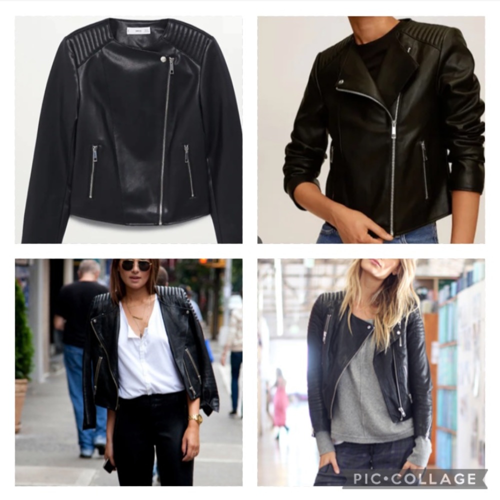 MANGO biker motorcycle jacket blogger favorite zara competitor brand